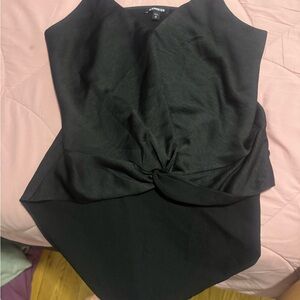 Express Black Top with Stylish Detail